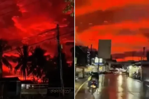 Langit Indonesia Berubah Menjadi Merah Darah Dalam Fenomena Optik Langka