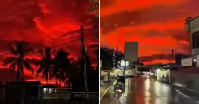 Langit Indonesia Berubah Menjadi Merah Darah Dalam Fenomena Optik Langka