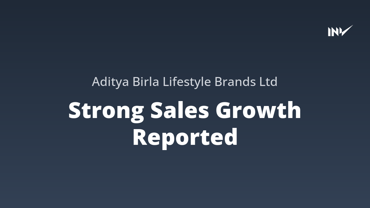 Aditya Birla Lifestyle Brands mencatat pertumbuhan penjualan dua digit yang kuat pada kuartal ketiga.
