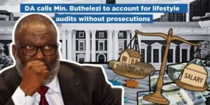 DA meminta pertanggungjawaban Menteri Buthelezi terkait audit gaya hidup yang tidak berujung pada tuntutan hukum